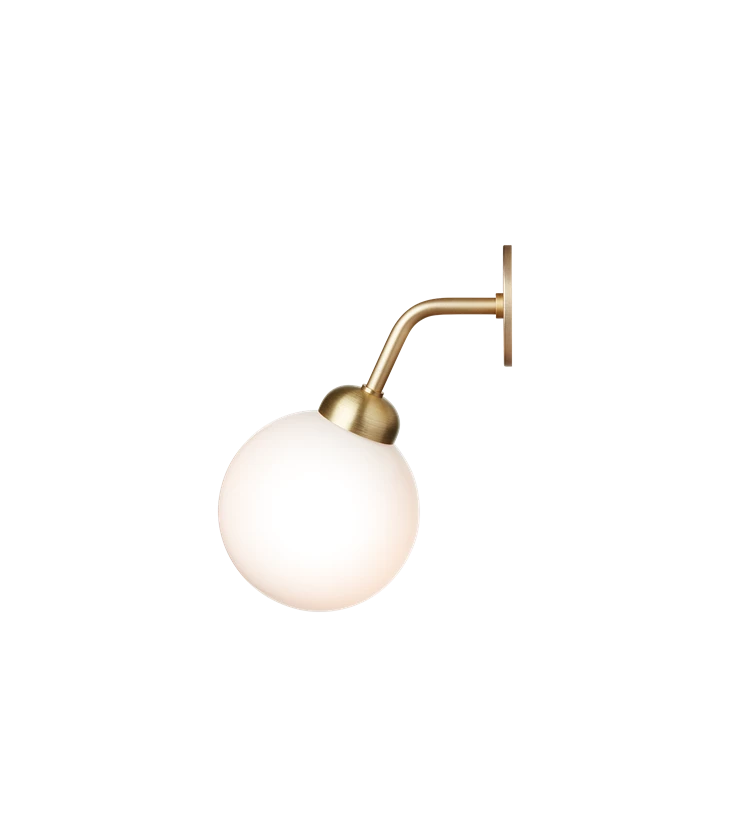 Apiales Væglampe Hardwired Brass/Opal - Nuura