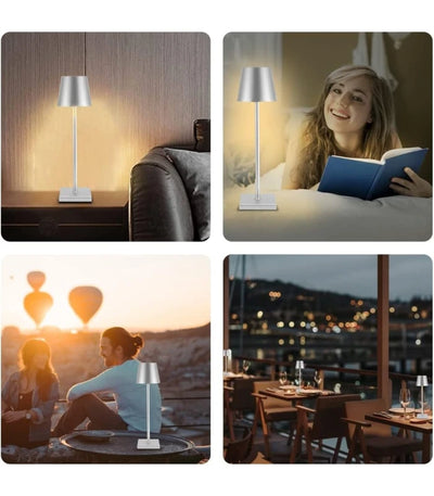 LED bordlampe Inde/ude - Grå, touch dæmpbar, CCT, IP54 udendørs - Lampeagenten