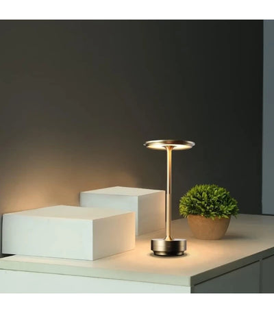 Opladelig LED bordlampe Inde/ude - Guld, touch dæmpbar, CCT, IP54 udendørs - Lampeagenten