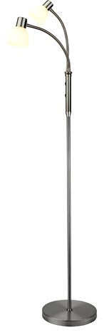 HUDSON GULVLAMPE LED 2 ARM OPAL