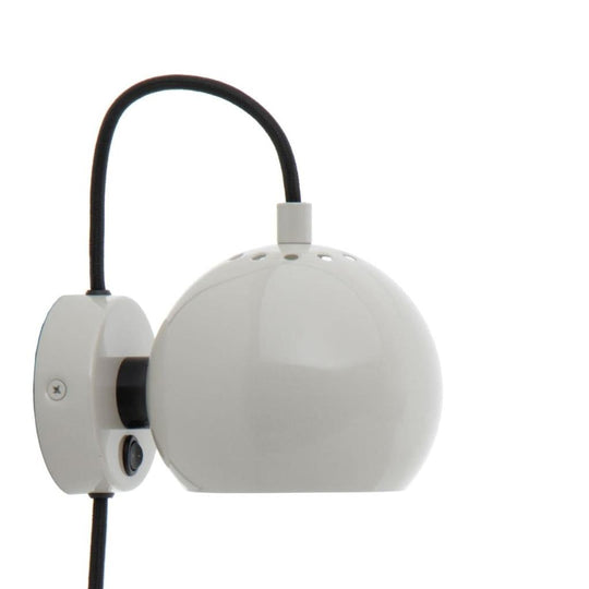 Ball Væglampe - Blank Lysegrå