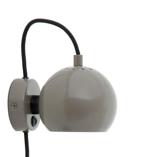 Ball Væglampe - Blank Varm Grå