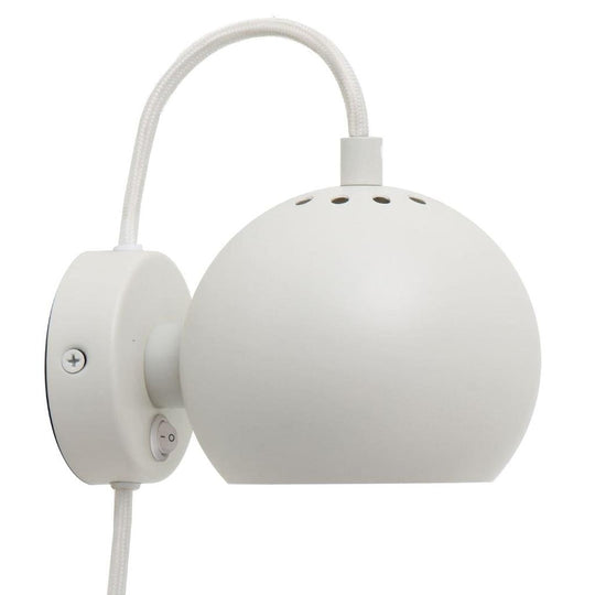 Ball Væglampe - Mat Hvid