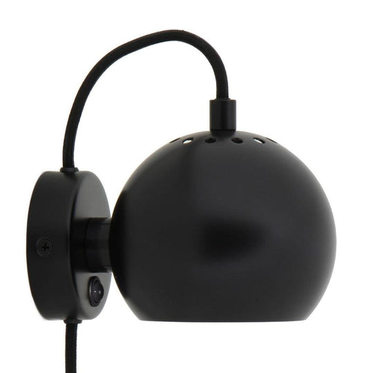 Ball Væglampe - Mat Sort