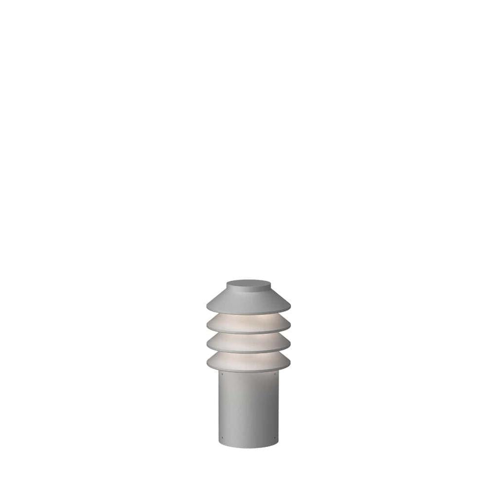 Bysted Garden Lav - Udendørslampe - i Anodiseret Aluminium (Fodplade, uden Adapter)