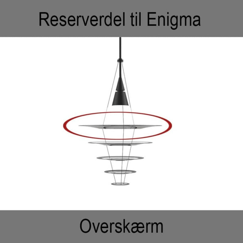 Enigma Overskærm Ø680 Sort - Louis Poulsen reserveskærm