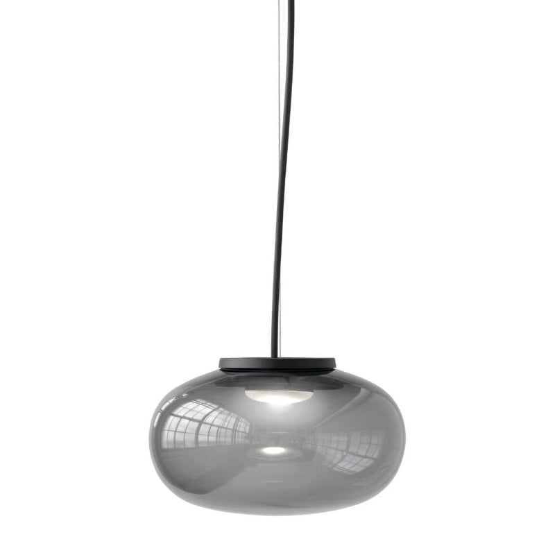 NEW WORKS KARL-JOHAN LED Ø23 RØGET GLAS PENDEL - Svampejagtens charme i en mindre udgave