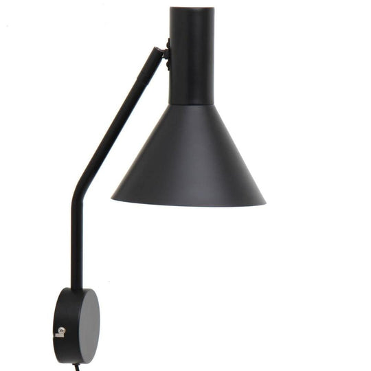 Lyss Væglampe Mat Sort