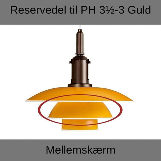 PH 3½-3 Mellemskærm Gul - Reservedele