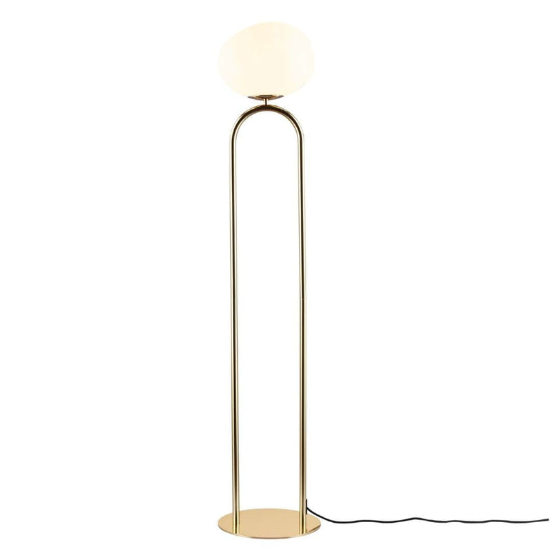 DFTP SHAPES MESSING GULVLAMPE - Organisk elegance med blødt lys