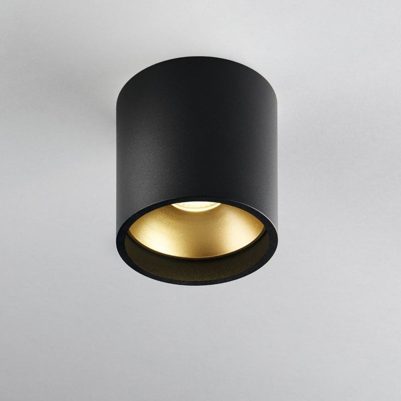 Solo 1 Round Loftlampe Sort/guld LED