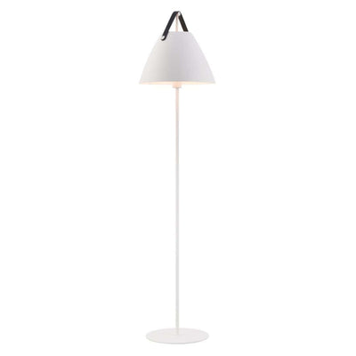 DFTP Strap Hvid Gulvlampe - Nordisk elegance med læderdetaljer