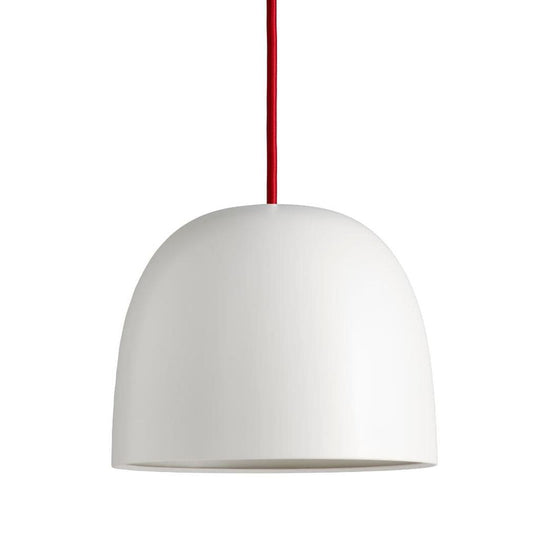 Super215 mm Pendel Opal-glas (E27 60w) - Rød LEDning 3m