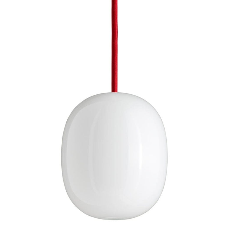 Superæg 150p - Opal (G9 42w) - Rød LEDning 3m - Pendel