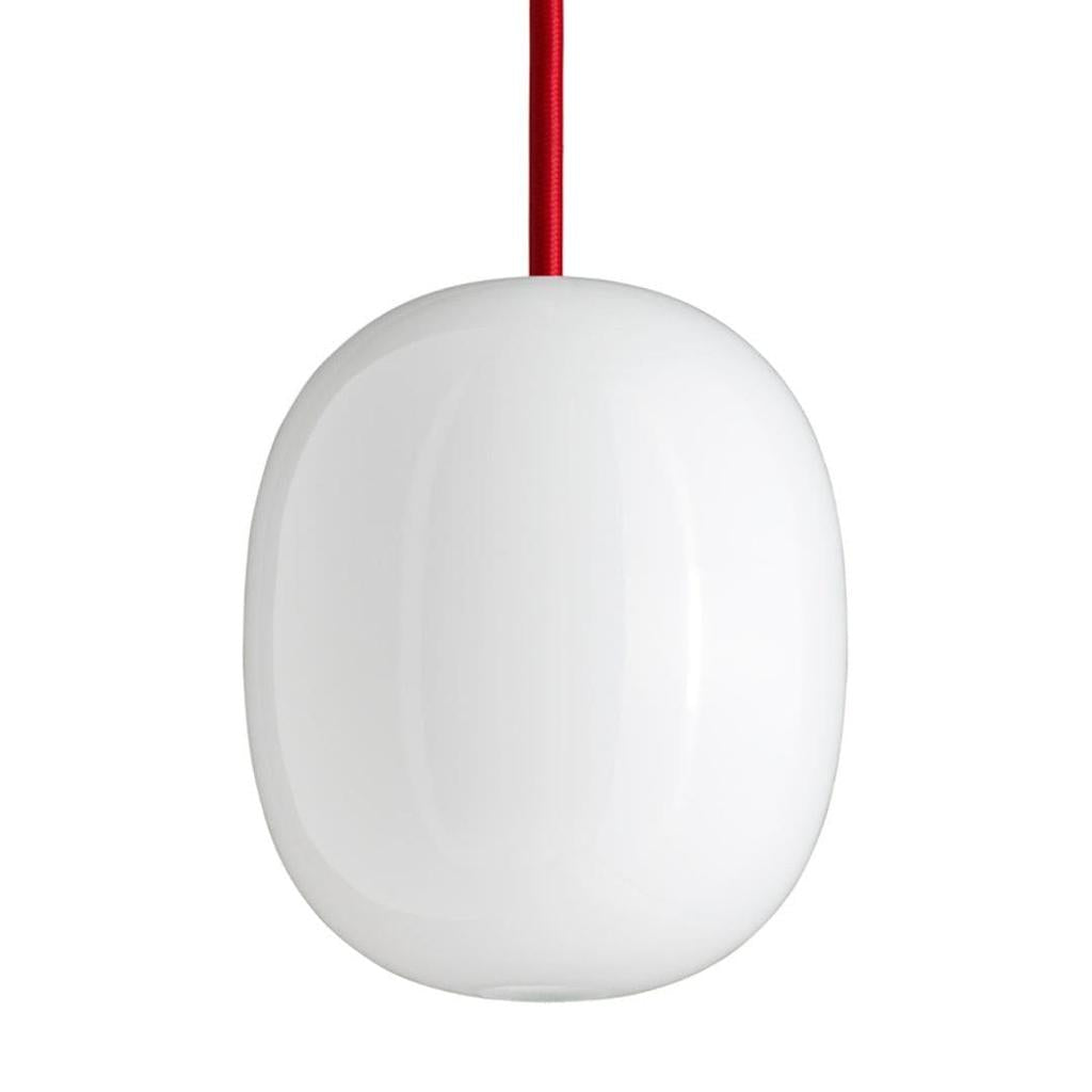 Superæg 200p - Opal (G9 42w) - Rød LEDning 3m - Pendel