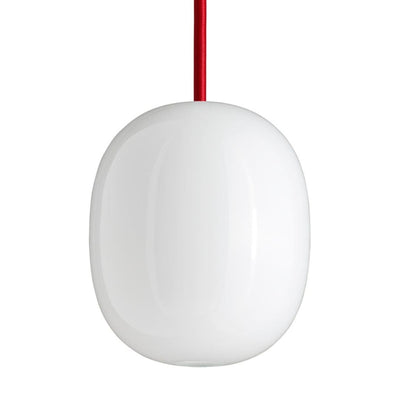 Superæg 200p - Opal (G9 42w) - Rød LEDning 3m - Pendel