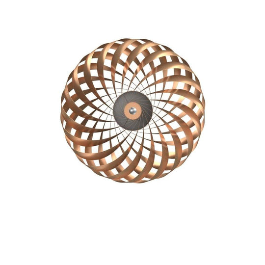 TR5 Væglampe Ø60 – Kobber Børstet Aluminium – Skulpturel Lyskunst af Tom Rossau